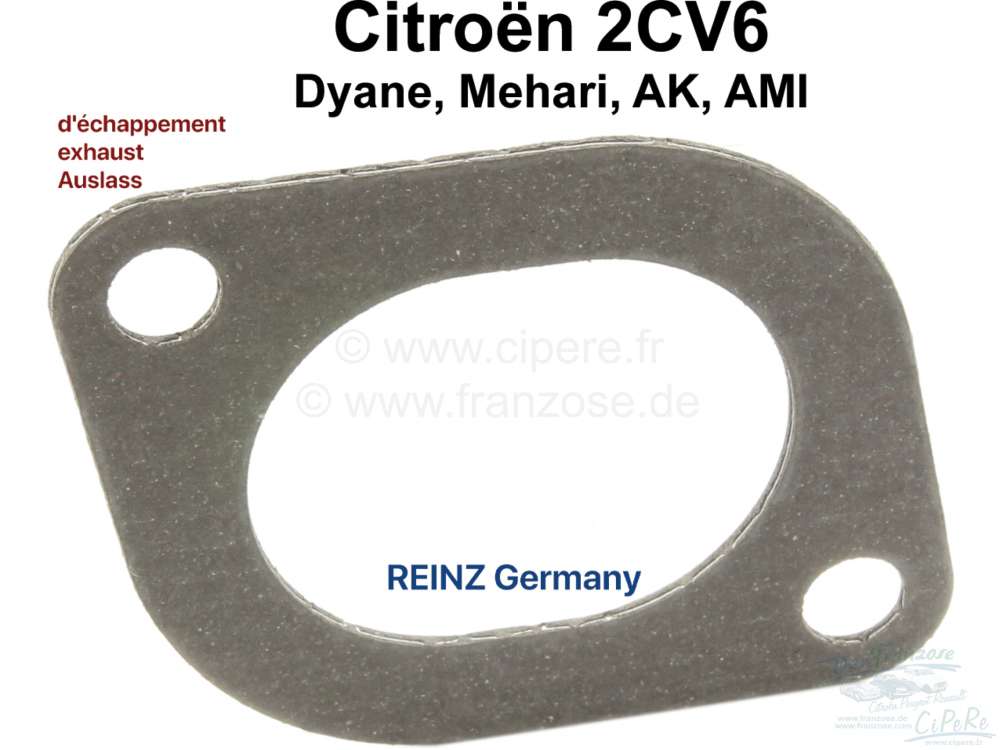 Citroen-2CV - Elbow seal exhaust 2CV6, improved version. The seal is made of most significant seal mater