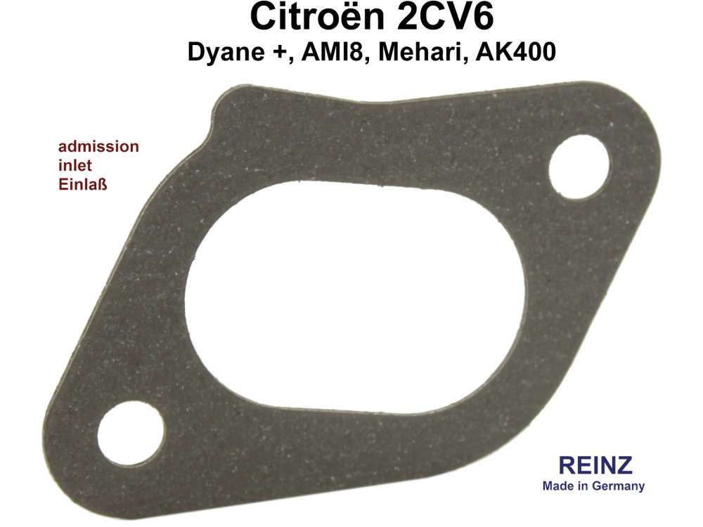 Citroen-2CV - Elbow seal inlet 2CV6, improved version. The seal is made of most significant seal materia