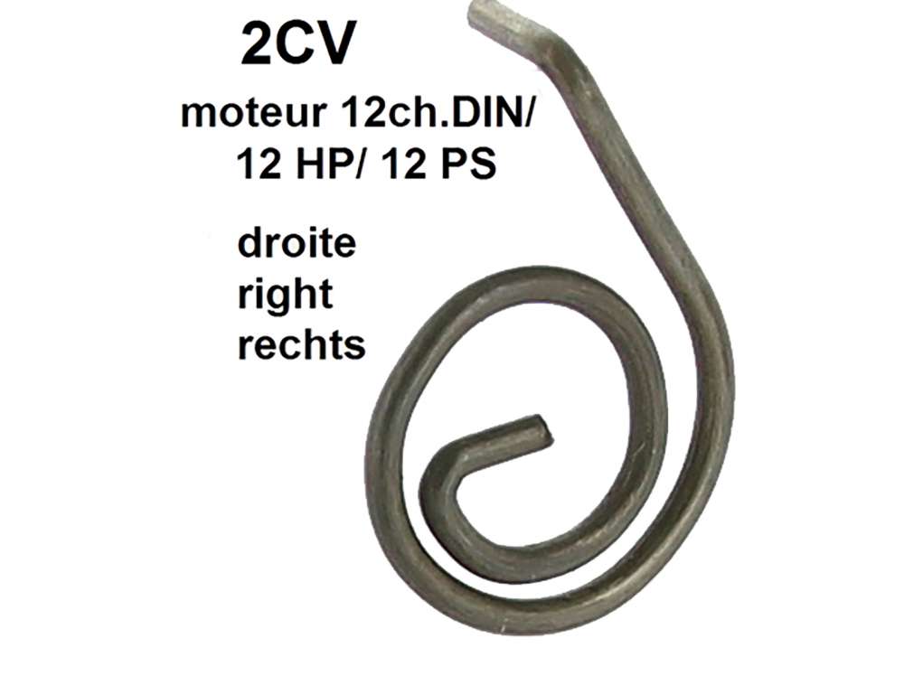Citroen-2CV - Rocker arm shaft spring on the right, suitable for 2CV with 12 HP engine. Or.Nr.A 124 16A