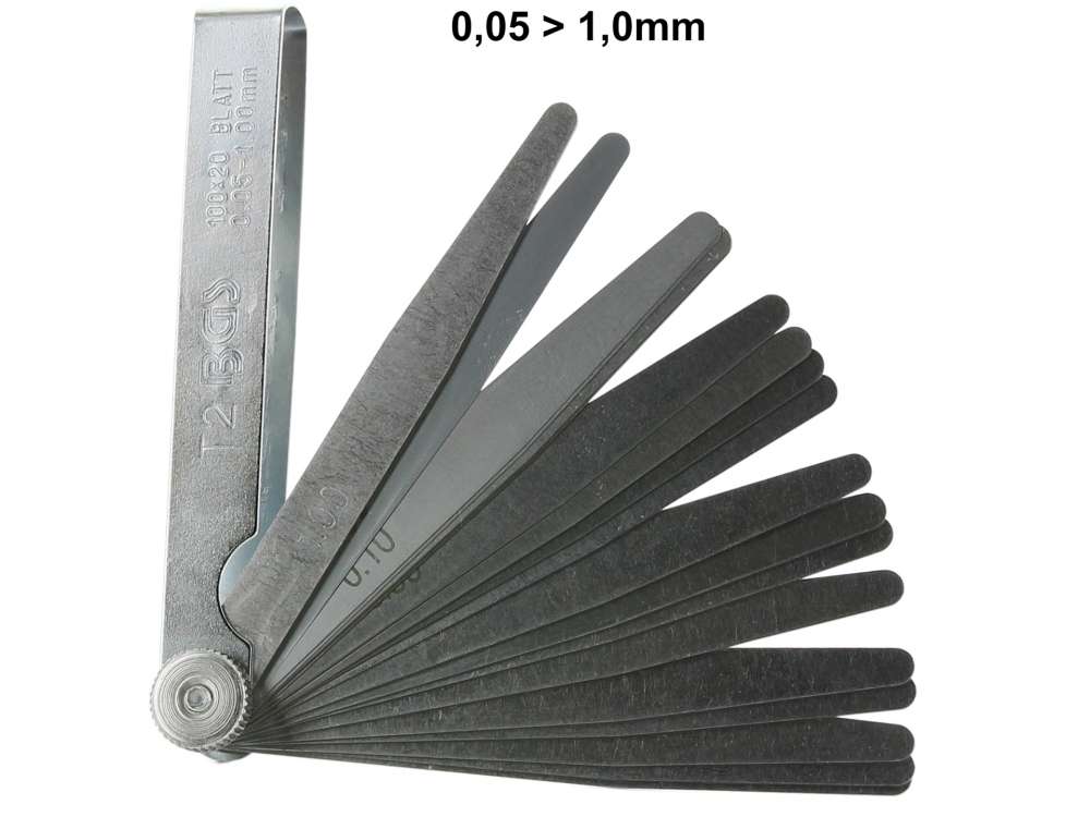 Peugeot - Valve clearance gauge. 0,05 > 1,00mm. Precision - feeler gage with conical lamellas