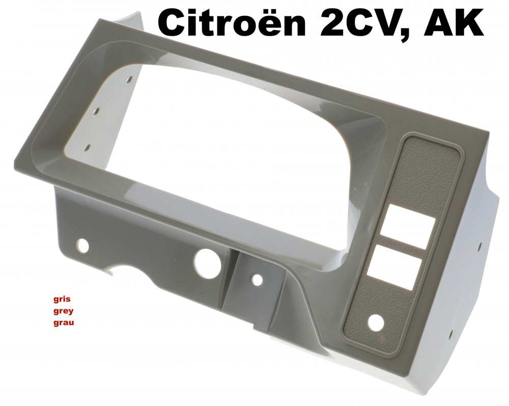 Citroen-2CV - Speedometer case grey, for the oval speedometer (from synthetic). Suitable for Citroen 2CV