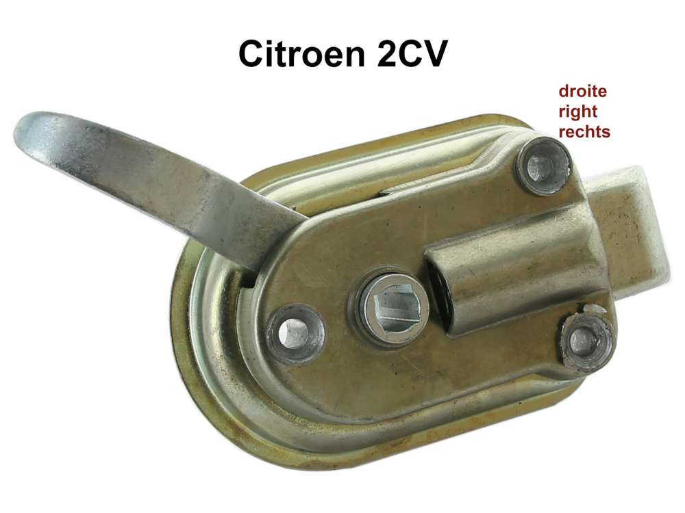 Citroen-2CV - 2CV old, door lock in front on the right (locking inside). Suitable for Citroen 2CV. The l