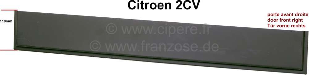 Citroen-2CV - Door repair sheet metal outside, door in front on the right, for Citroen 2CV.