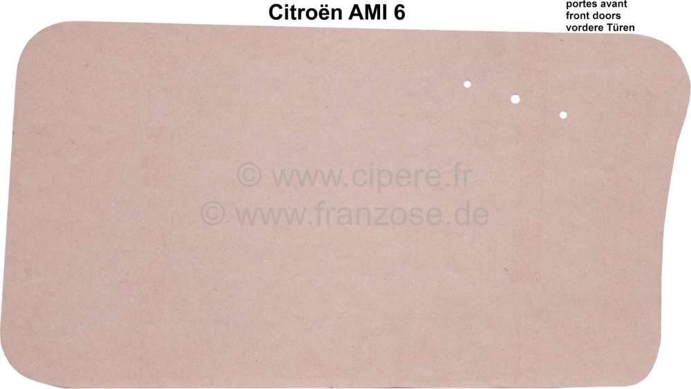 Citroen-2CV - AMI6, door lining wood in the front, without cover. Suitable for Citroen AMI6. Per piece, 