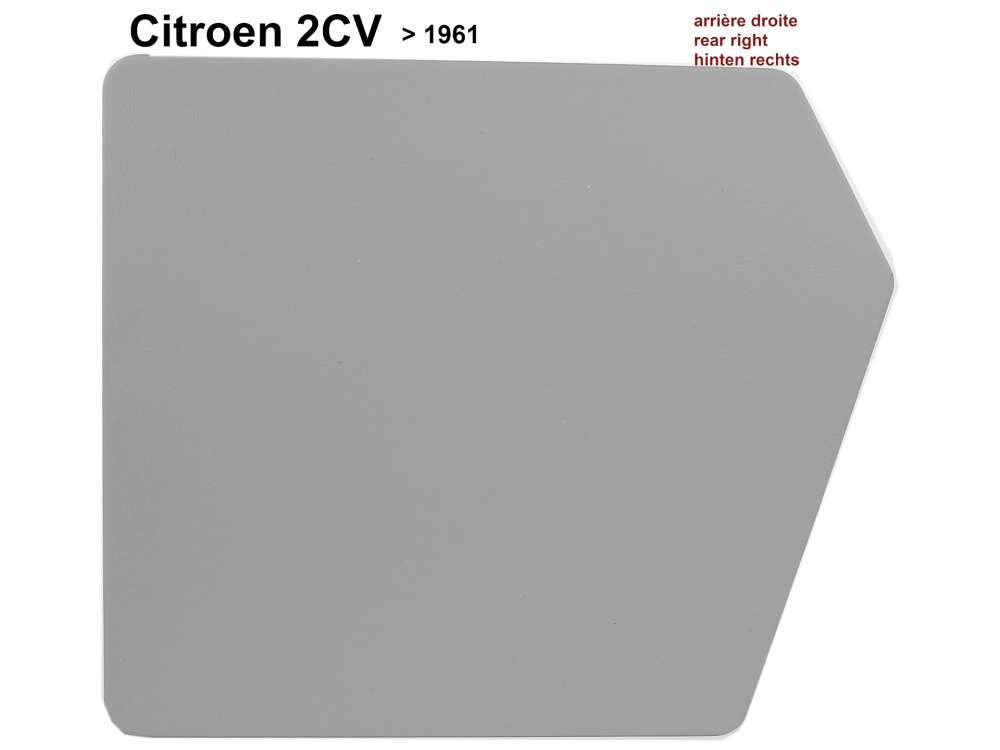 Citroen-2CV - Door lining highly, at the rear right. Suitable for Citroen 2CV, without cover from synthe