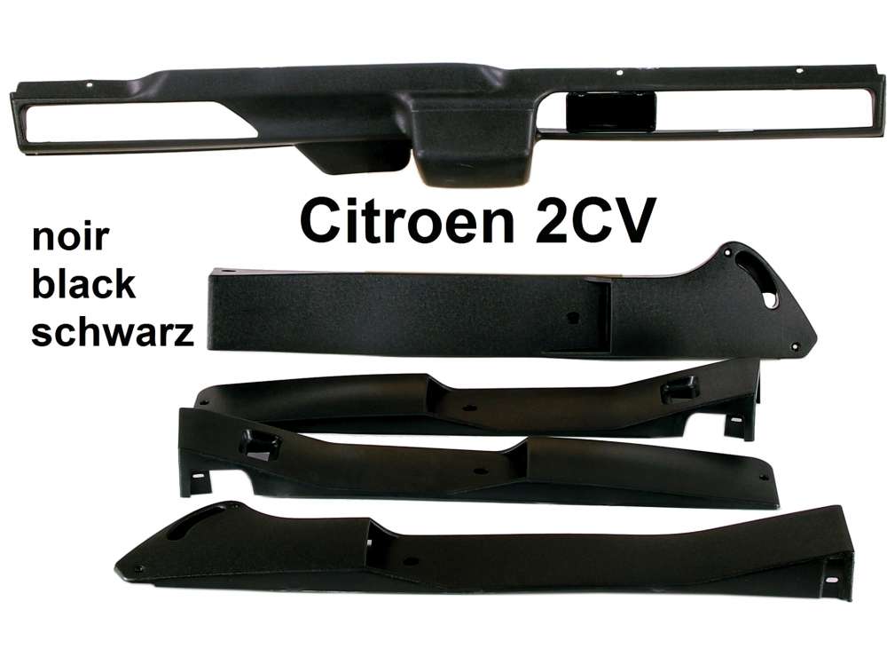 Citroen-2CV - Dashboard lining above from synthetic and 4 door lining above from synthetic. Color: black