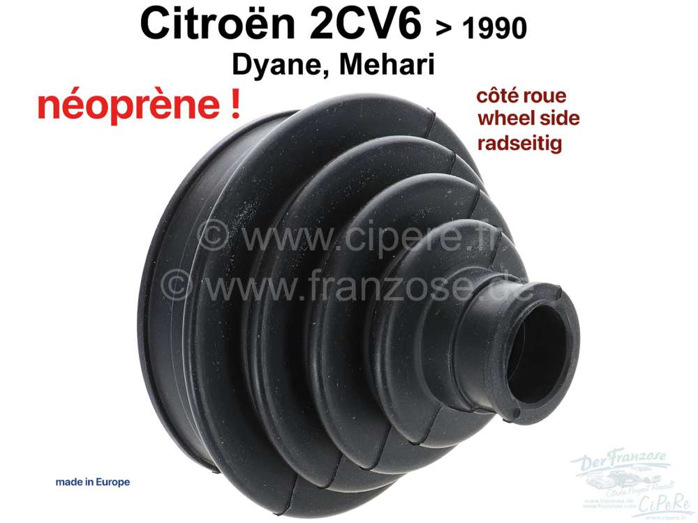Sonstige-Citroen - Drive shaft boot, wheel side, made of neoprene (without grease, without clamps). Suitable 