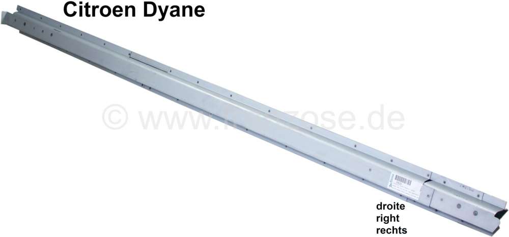 Peugeot - Dyane, box sill on the right completely, for Citroen Dyane. With all reinforcement and thr