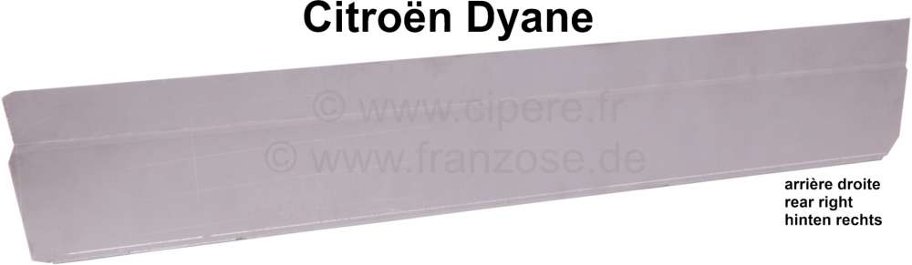 Citroen-2CV - Dyane, door repair sheet metal down, rear on the right, for Citroen Dyane.