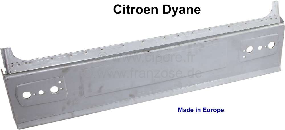 Citroen-2CV - Dyane, rear end panel. Reproduction. Suitable for Dyane sedan. Made in Europe.