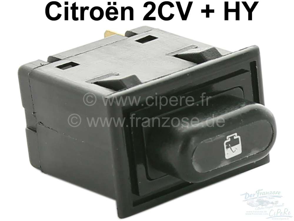 Citroen-2CV - Brake fluid - control switch, for 2CV + HY. Original Installed in the dashboard. Final ver