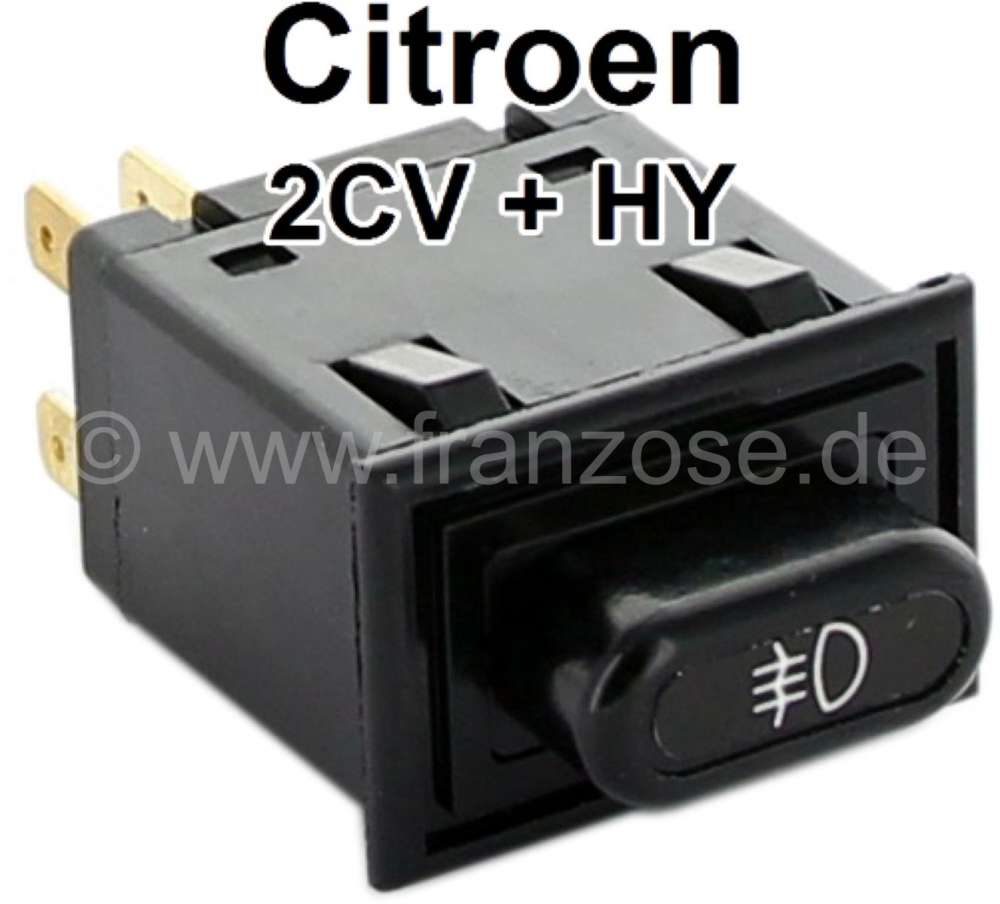 Citroen-DS-11CV-HY - Fog tail light switch angularly, suitable for Citroen 2CV + HY. Original Installed in the 