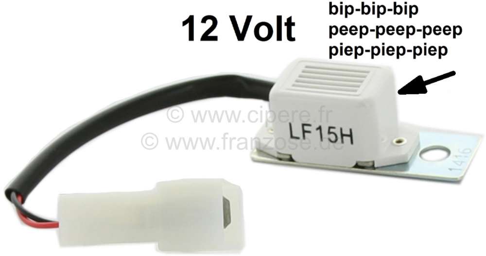 Citroen-DS-11CV-HY - Indicator - buzzer. 12 V. Fits universal. So you never forget to turn off the switch from 