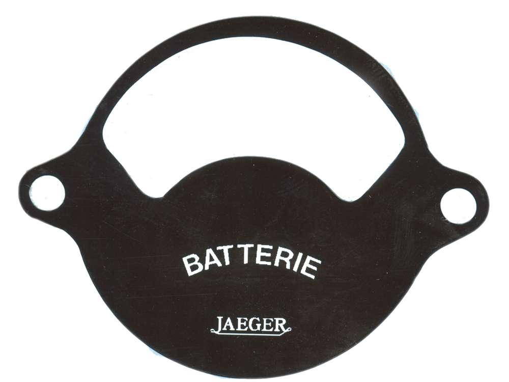 Citroen-2CV - Label for the scaling of the voltmeter. (Jaeger). Suitable for 2CV of the fifties.