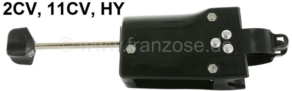 Citroen-DS-11CV-HY - Light + horn switch in black  2CV, reproduction, looks like the 50's version, fits also fo