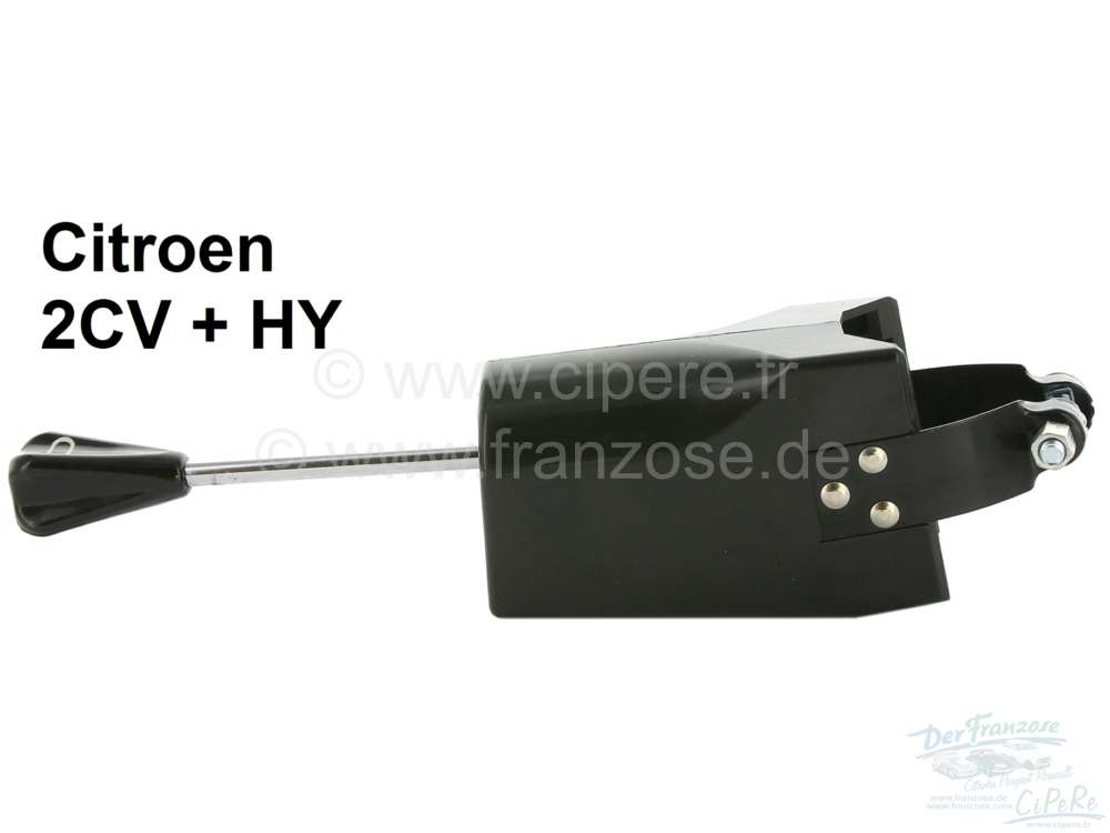 Citroen-2CV - Light + horn switch, replica, on the steering column 2CV, HY. Colour black. Installed up t