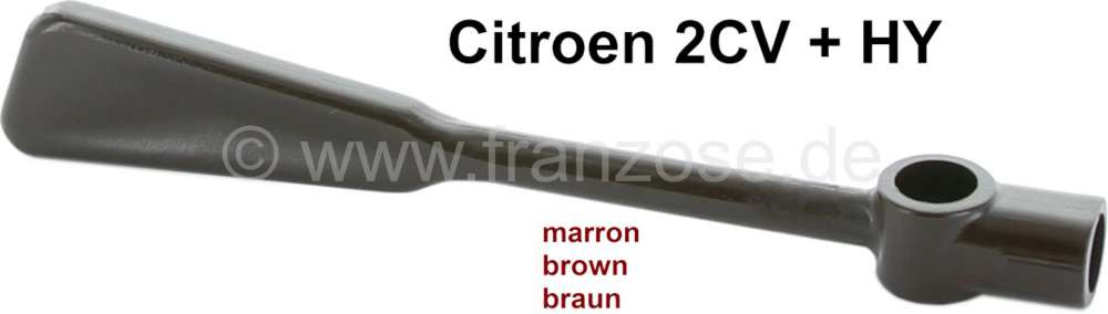 Citroen-2CV - Turn signal lever solo, in brown(marron). Suitable for Citroen 2CV + Citroen HY. With the 