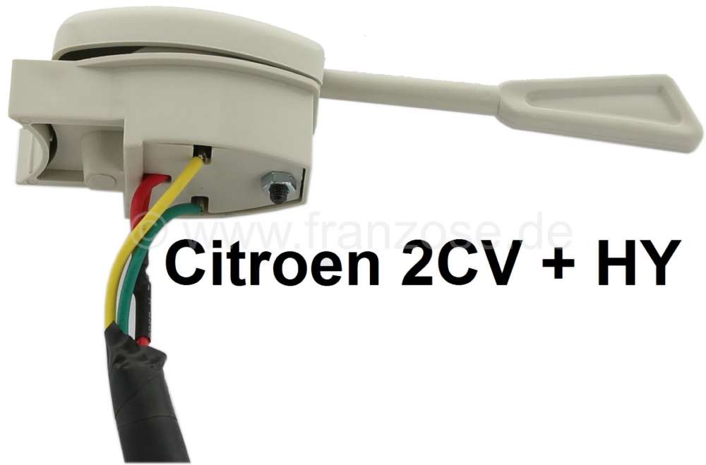 Citroen-2CV - Turn signal switch at steering column, color grey-white. Original Citroen. Suitable for Ci