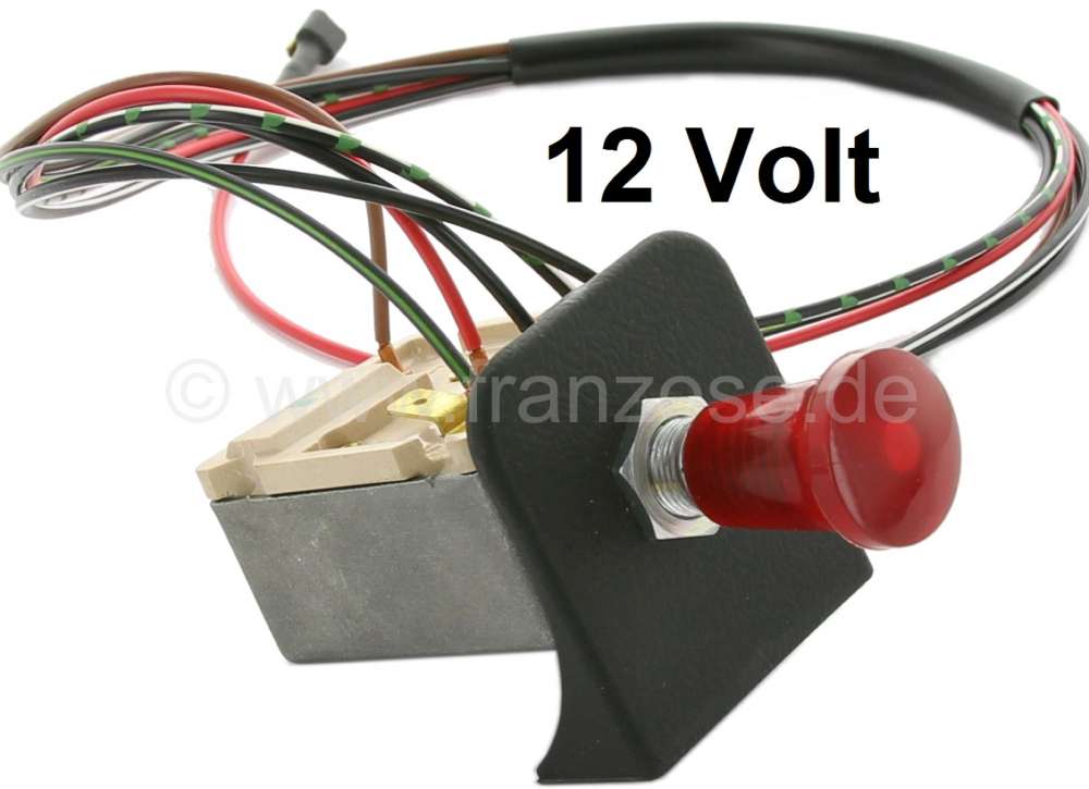Citroen-2CV - Hazard warning signal switch, universal, 12volt, Manufacturer HELLA The switcher uses the 