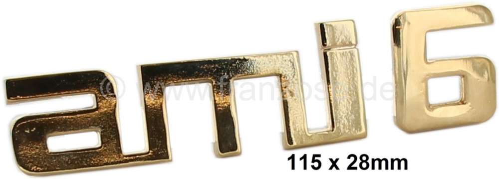 Citroen-2CV - Emblem (signature) AMI6. Gold-colorend. Reproduction made from metal.