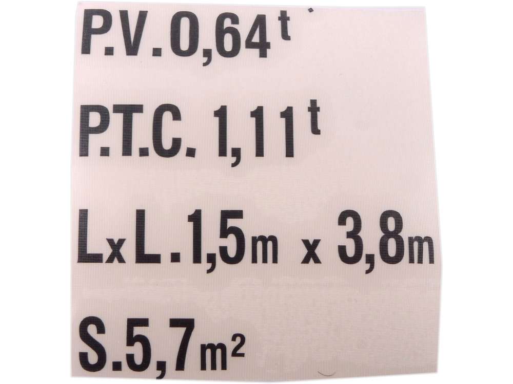 Citroen-2CV - Label additional load for AK400 until 1975. The set consists of individual letters! The in