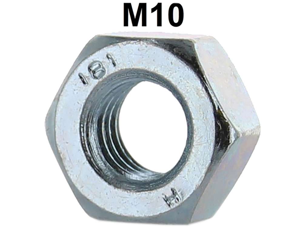 Citroen-2CV - Nut M10, for the stud bolt for connection engine and gearbox. Suitable for Citroen 2CV, Dy