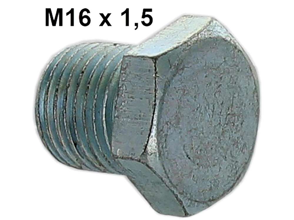 Citroen-DS-11CV-HY - Oil drain screw (engine + gearbox) suitable for Citroen 2CV, DS, HY, GS. Thread M16.