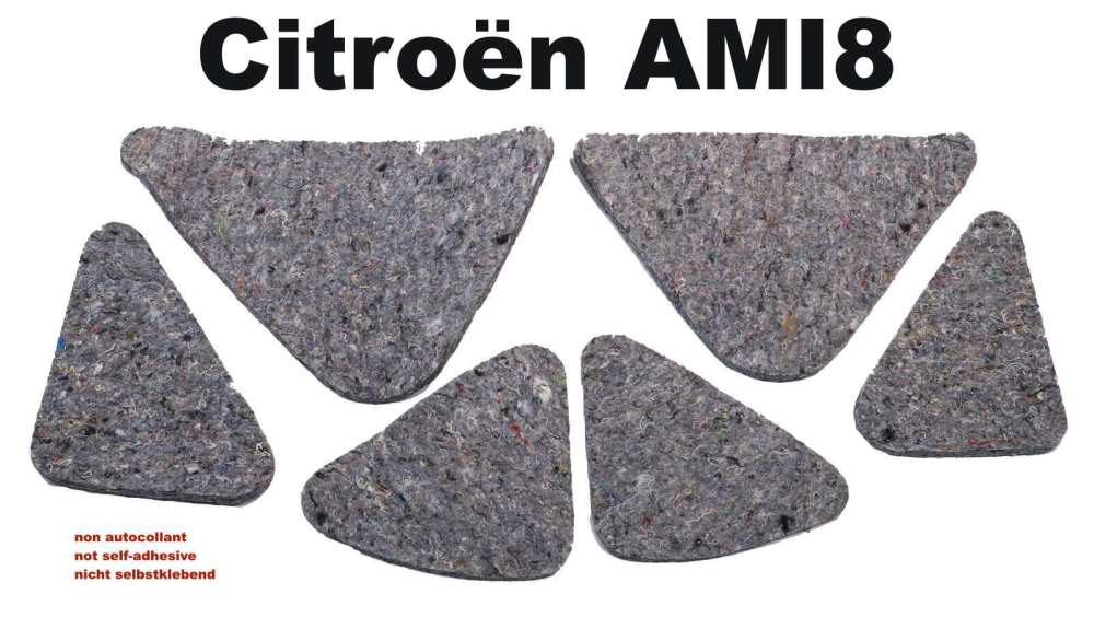 Citroen-2CV - AMI8, bonnet insulation mat made of felt (not self-adhesive!). Suitable for Citroen AMI 8.