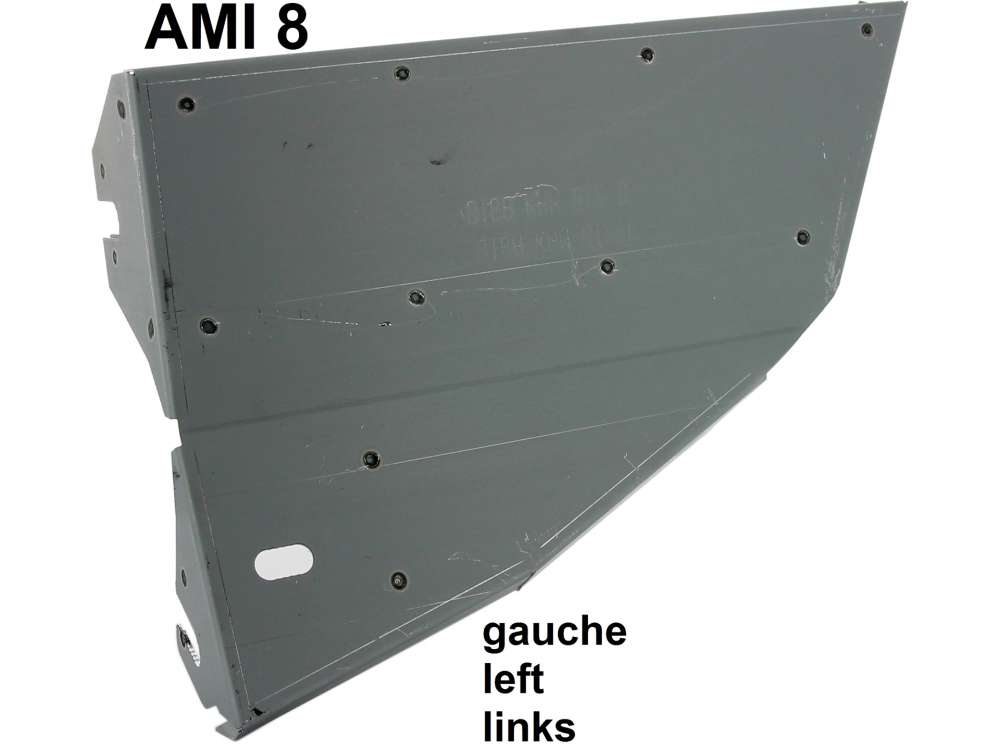 Citroen-2CV - AMI8, front mask repair sheet metal, at the bottom left hand. Suitable for Citroem AMI 8.