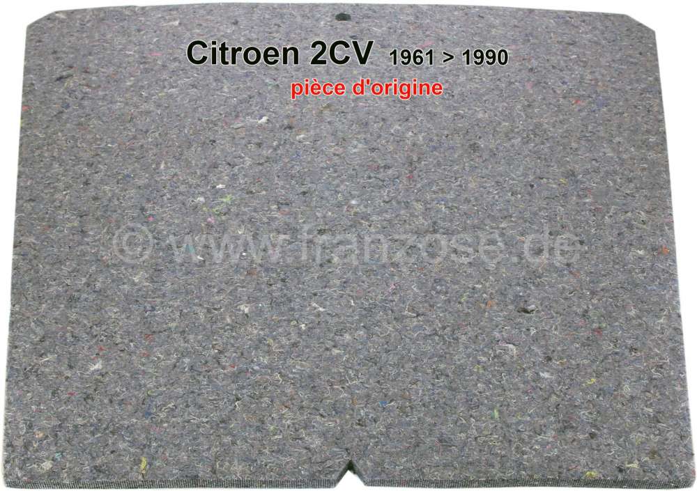 Alle - 2CV, bonnet, damming mat (original), for Citroen 2CV, of year of construction 1961 to 1990