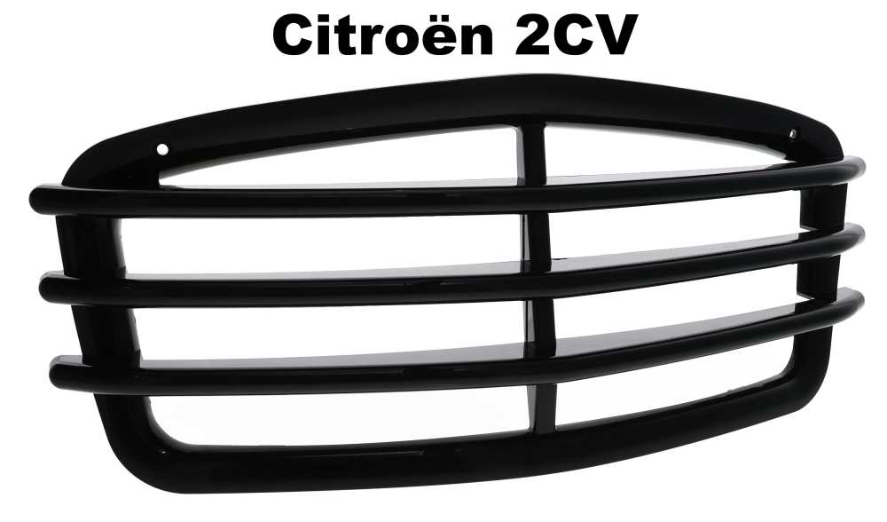 Renault - 2CV, radiator grille - 3 bar design. Made from plastic. Colour black. Suitable for Citroen