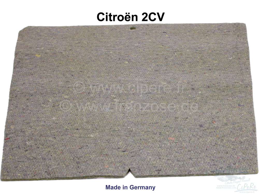 Alle - 2CV, bonnet, insulation mat (Made in Germany), for Citroen 2CV, from model year 1961 to 19