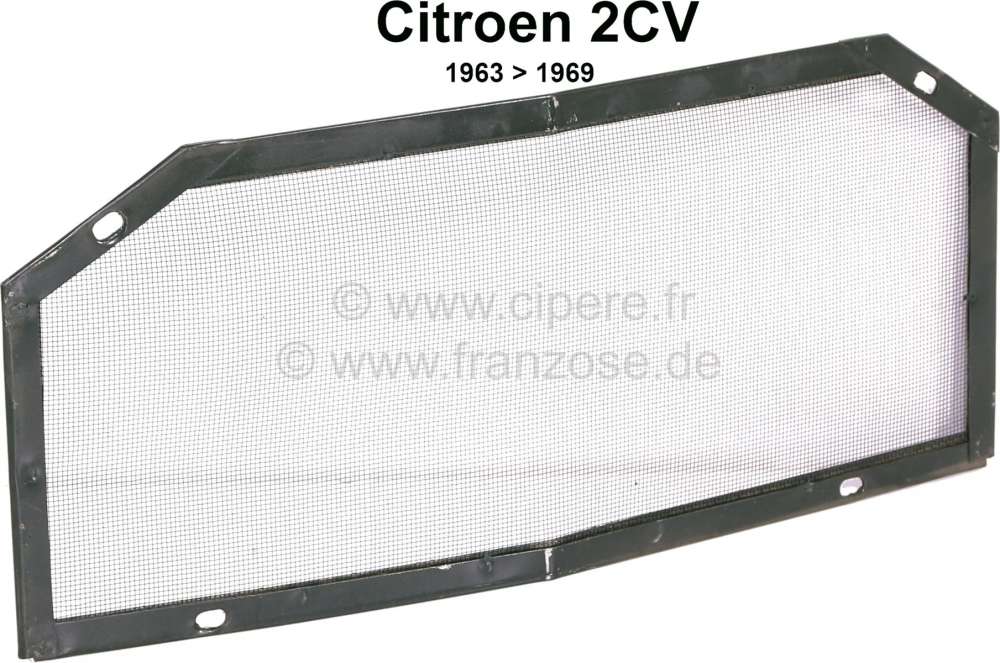 Alle - 2CV old, radiator grill, fly-screen behind the radiator grill. Suitable for Citroen 2CV, o