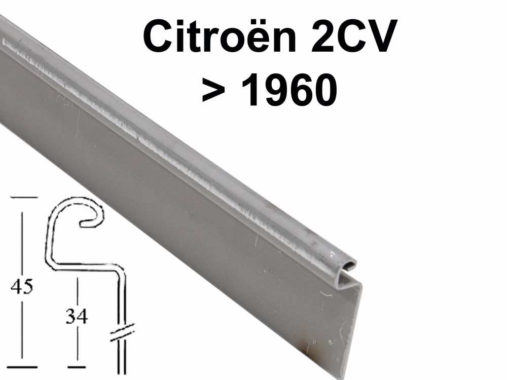 Citroen-2CV - 2CV Old, hinge for the bonnet (on the bonnet side). Suitable for Citroen 2CV + AZU, up to 