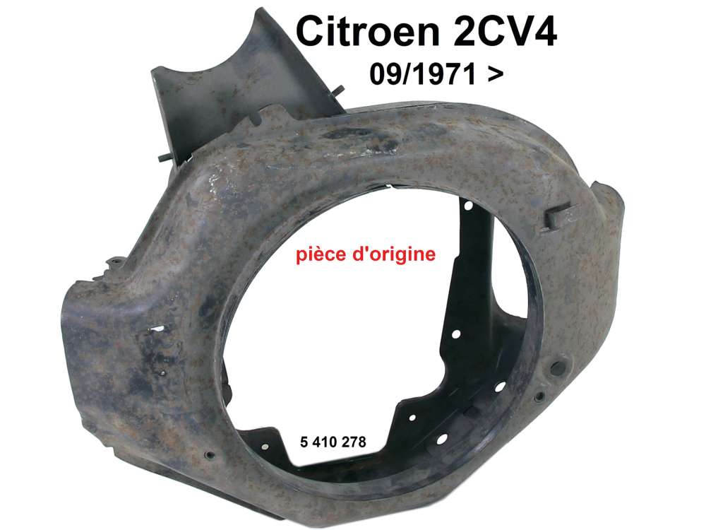 Citroen-2CV - Engine fan case, suitable for Citroen 2CV4, starting from year of construction 09/1971. Dy
