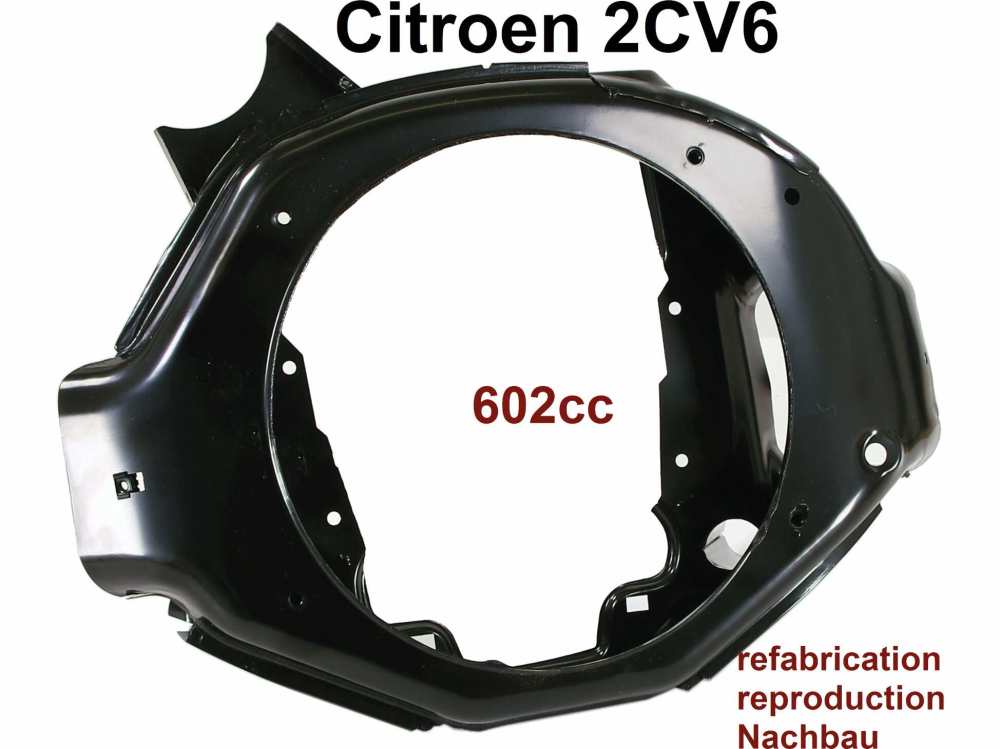 Citroen-DS-11CV-HY - Engine fan case (for disc brake). Suitable for Citroen 2CV6, Dyane, AK, Mehari. Reproducti