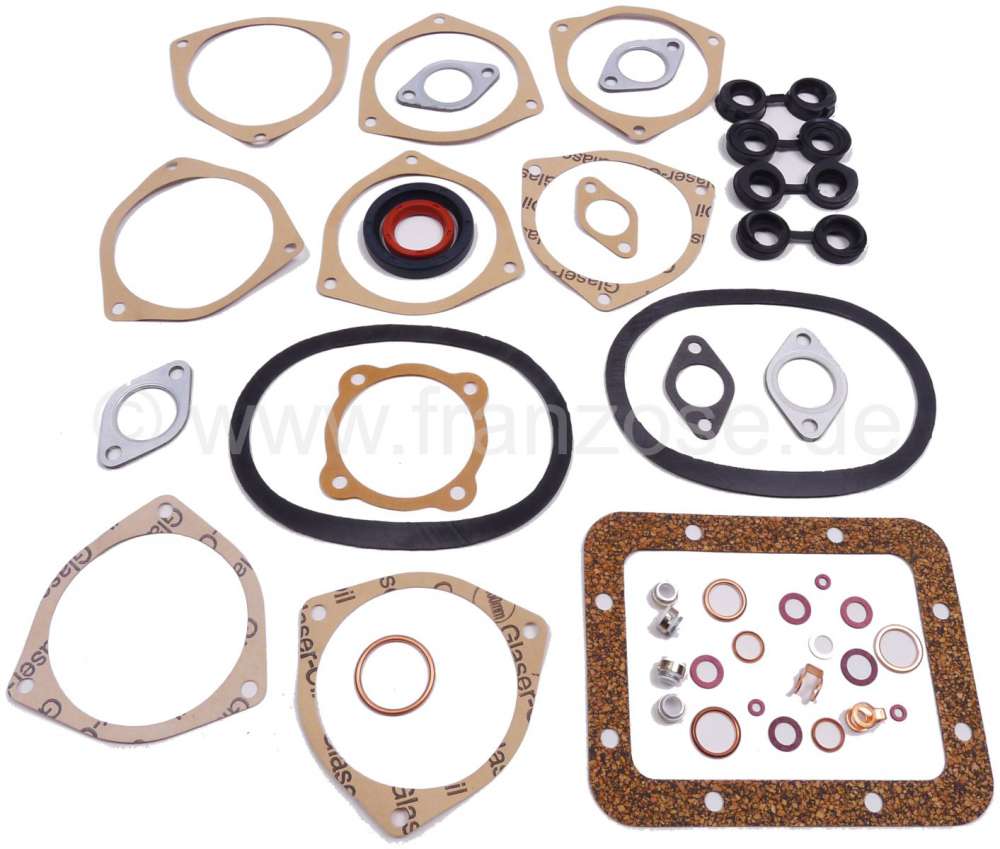 Renault - 2CV, 425ccm, engine gasket set inclusive shaft seals. Bore 66mm. Installed from year of co