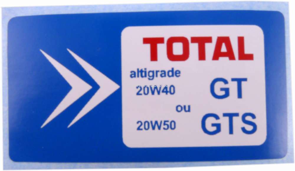 Citroen-2CV - Label engine oil 