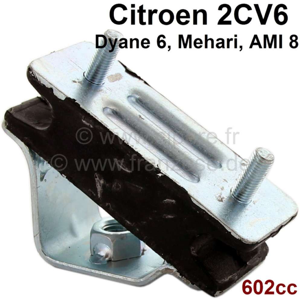 Sonstige-Citroen - Engine suspension in front, per piece. Suitable for Citroen 2CV6, Ami8, Dyane, Mehari. Lab