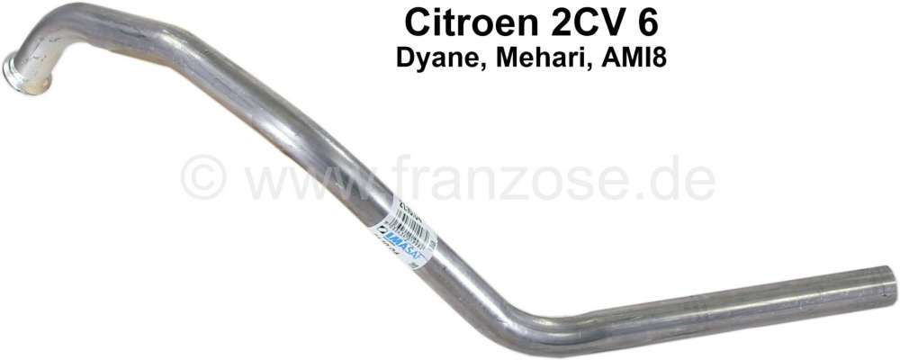 Citroen-2CV - 2CV6, elbow pipe (S-Rohr), reproduction. Without mounting material! With welded cone! Suit