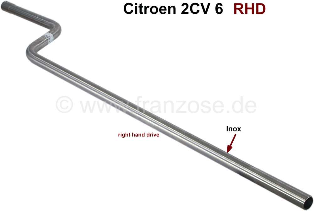 Citroen-2CV - 2CV6, tail pipe RHD.  Suitable for English 2CV. (Right hand drive). Production from high-g