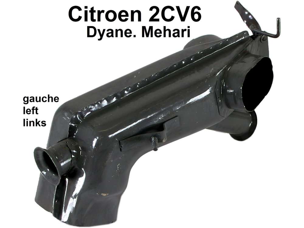 Citroen-2CV - Heat exchanger on the left, for Citroen 2CV6. Reproduction.