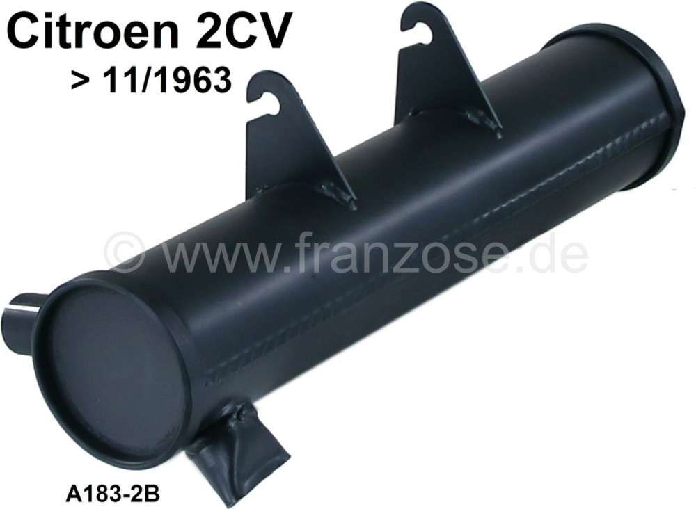 Alle - 2CV old, rear mufflers for Citroen 2CV to year of construction 11/1963.  Good reproduction