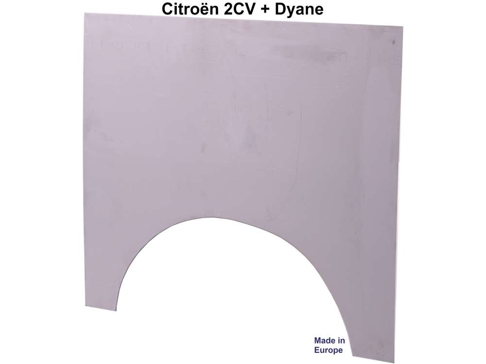 Peugeot - 2CV, floorpan plate centrically for the original chassis of Citroen 2CV, Dyane. (semicircu