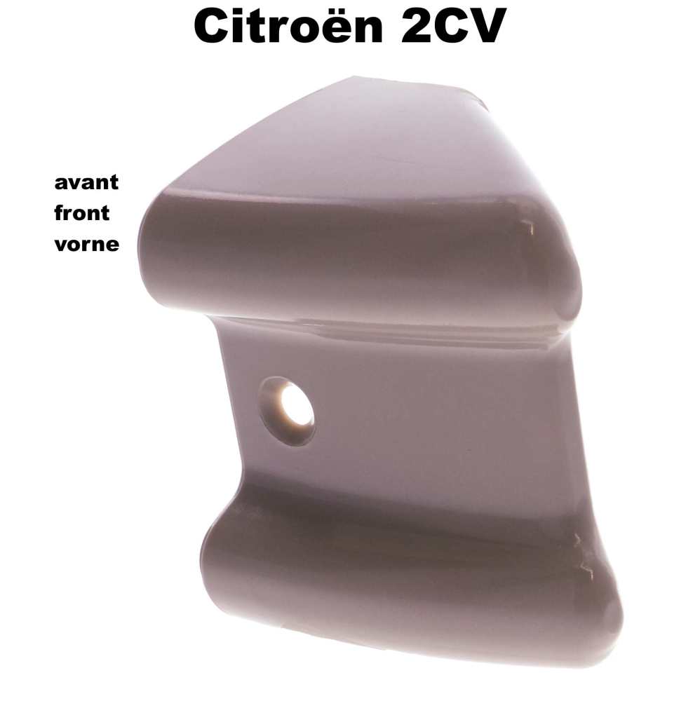Alle - Bumper corner in front, for Citroen 2CV6 (plastic corner in front). Colour grey. Attention