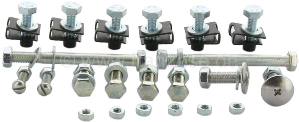 Citroen-2CV - Bumper mounting kit (screws) in front. Suitable for Citroen 2CV6, starting from year of co