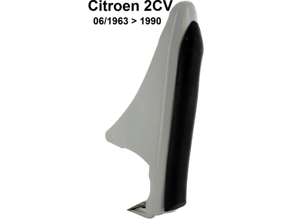 Citroen-2CV - Bumper overrider with rubber protection strip (Made by Franzose), in front, for Citroen 2C
