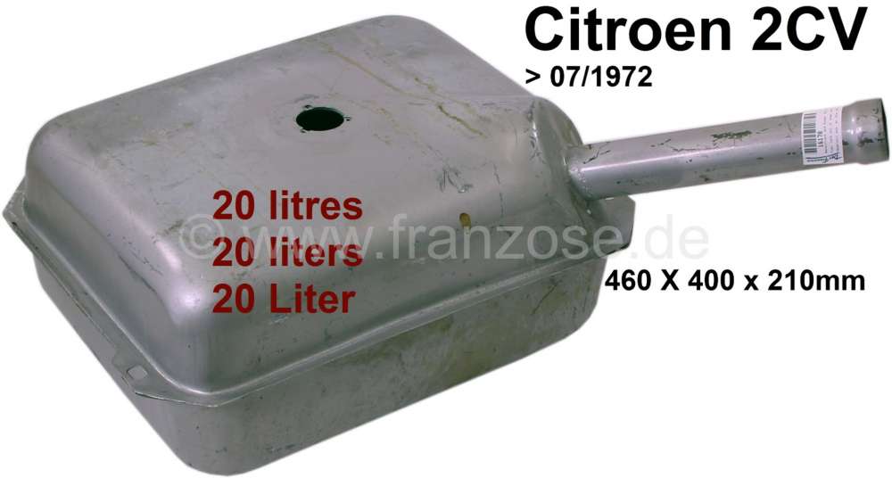 Citroen-2CV - Fuel tank out of sheet metal, suitable for Citroen 2CV, to year of construction 07/1972. 2
