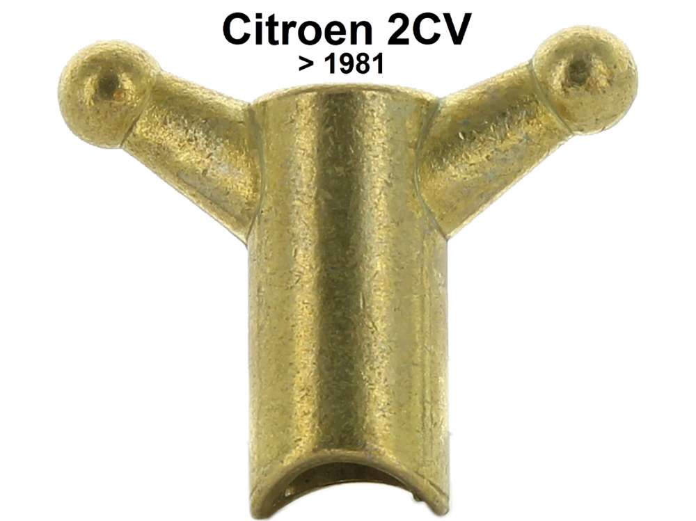 Citroen-2CV - Hand brake cable adjusting nut (butterfly nut). Suitable for Citroen 2CV with front drum b