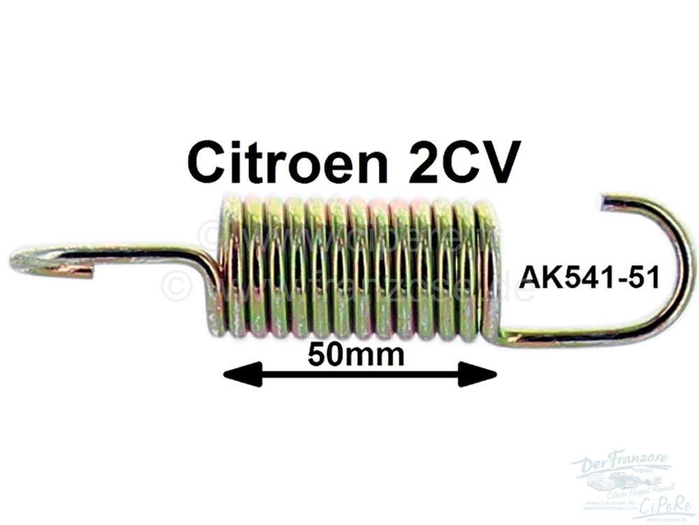 Citroen-2CV - 2CV, headlight holder, spring for headlight height adjustment. Suitable for Citroen 2CV (p